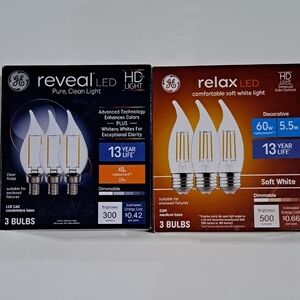 GE Reveal and Relax LED Light Bulbs Set